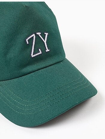 Cappello in cotone con ricamo zy