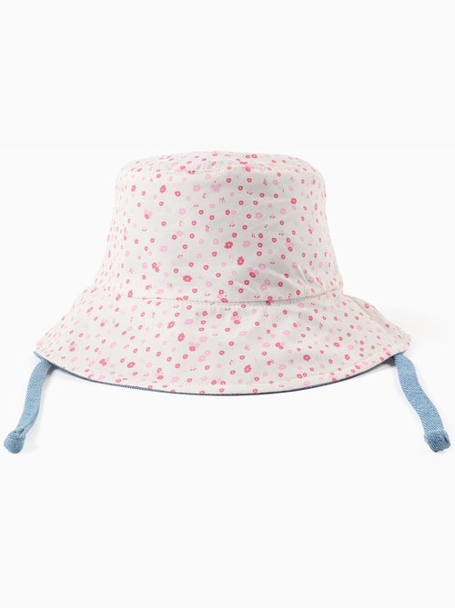 Cappello in cotone reversibile con motivo floreale - Kiabi