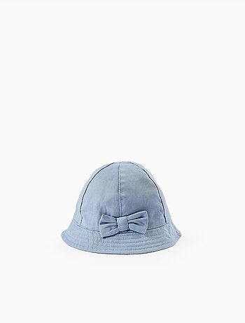 Cappello in saffiano con fiocco