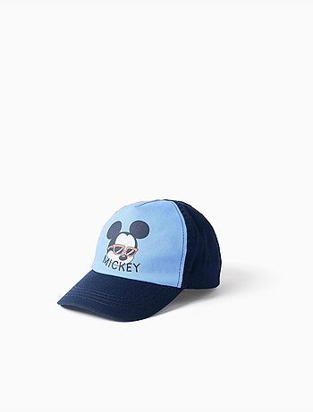 Cappello in saffiano di cotone con stampa Mickey
