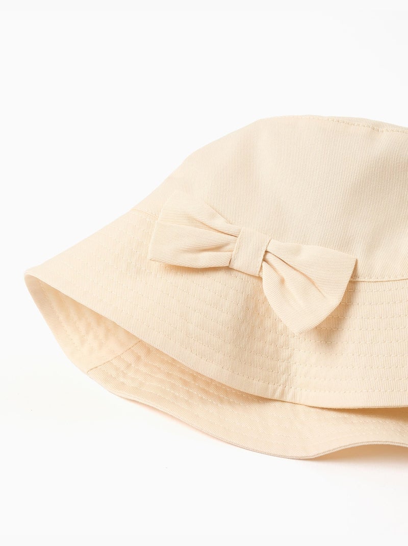 Cappello in twill con fiocco applicato Bianco - Kiabi
