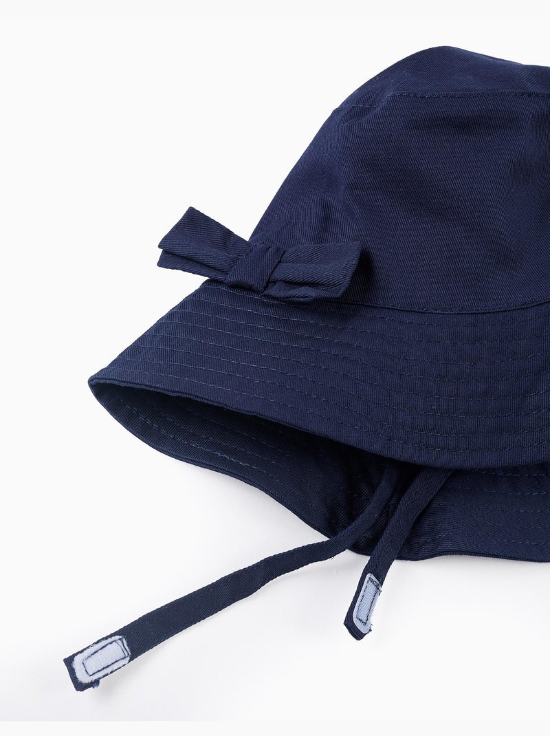 Cappello in twill con fiocco Blu scuro - Kiabi