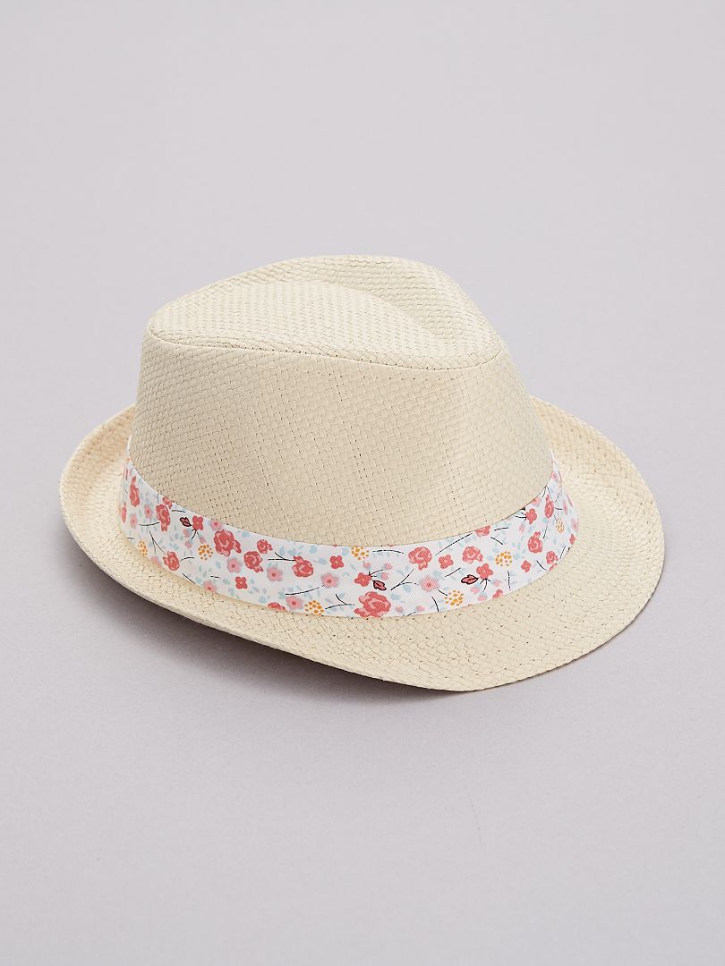 Cappello intrecciato fascia 'fiori' bianco fiori - Kiabi