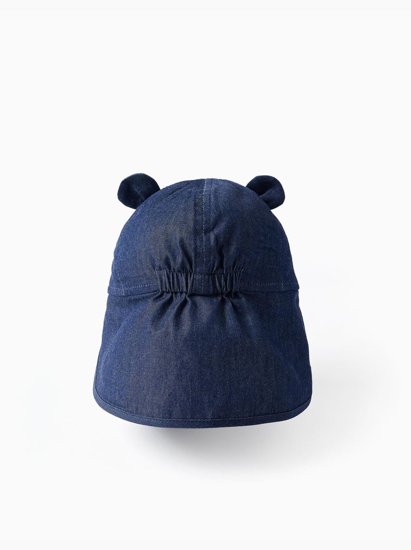 Cappello legionnaire in denim di cotone con orecchie 3d Blu marino - Kiabi
