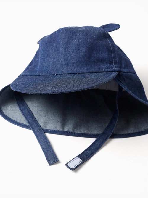 Cappello legionnaire in denim di cotone con orecchie 3d - Kiabi