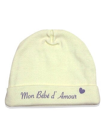 Cappello neonato "Mon Bébé d'Amour" LES CHATOUNETS