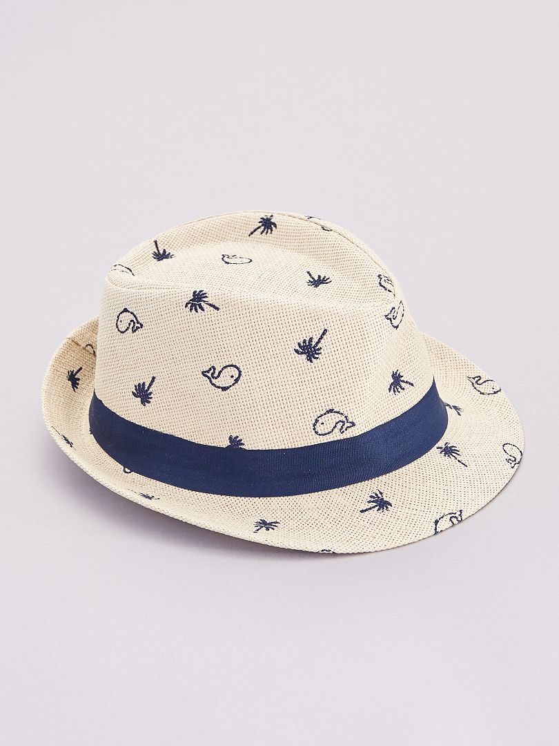 Cappello panama stampa 'balene' e 'palme' BEIGE - Kiabi