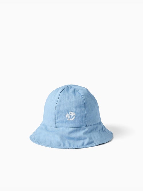 Cappello reversibile in denim con fiori - Kiabi Cappello reversibile in denim con fiori - Kiabi