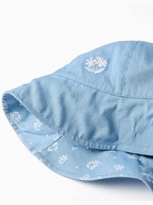 Cappello reversibile in denim con fiori - Kiabi Cappello reversibile in denim con fiori - Kiabi