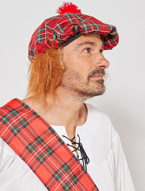 Cappello scozzese con capelli finti - rosso - Kiabi - 4.00€