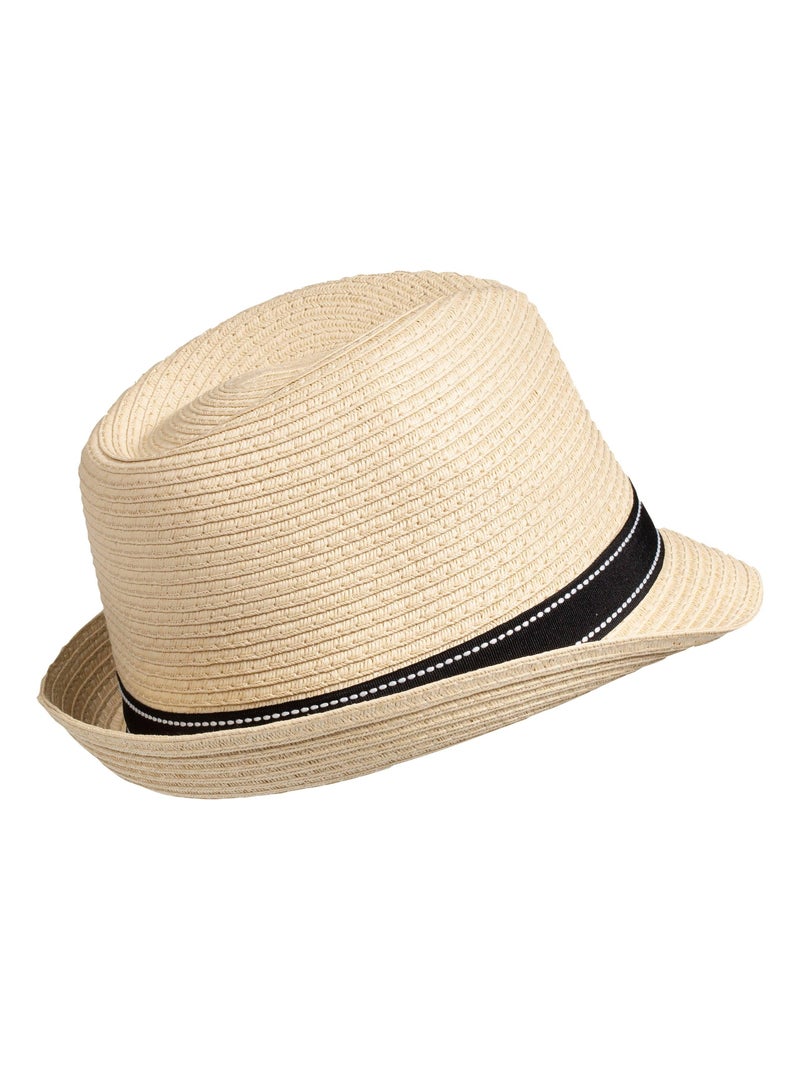 Cappello trilby, fascia regolabile donna Isotoner Nero Bianco - Kiabi