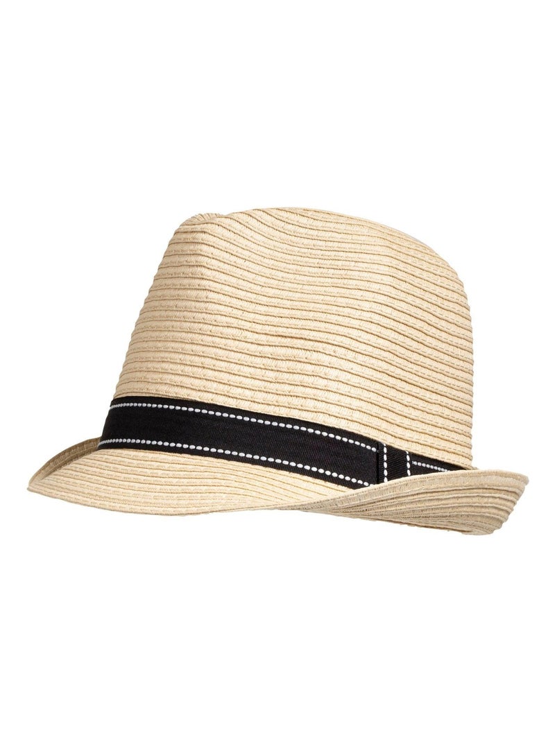 Cappello trilby, fascia regolabile donna Isotoner Nero Bianco - Kiabi