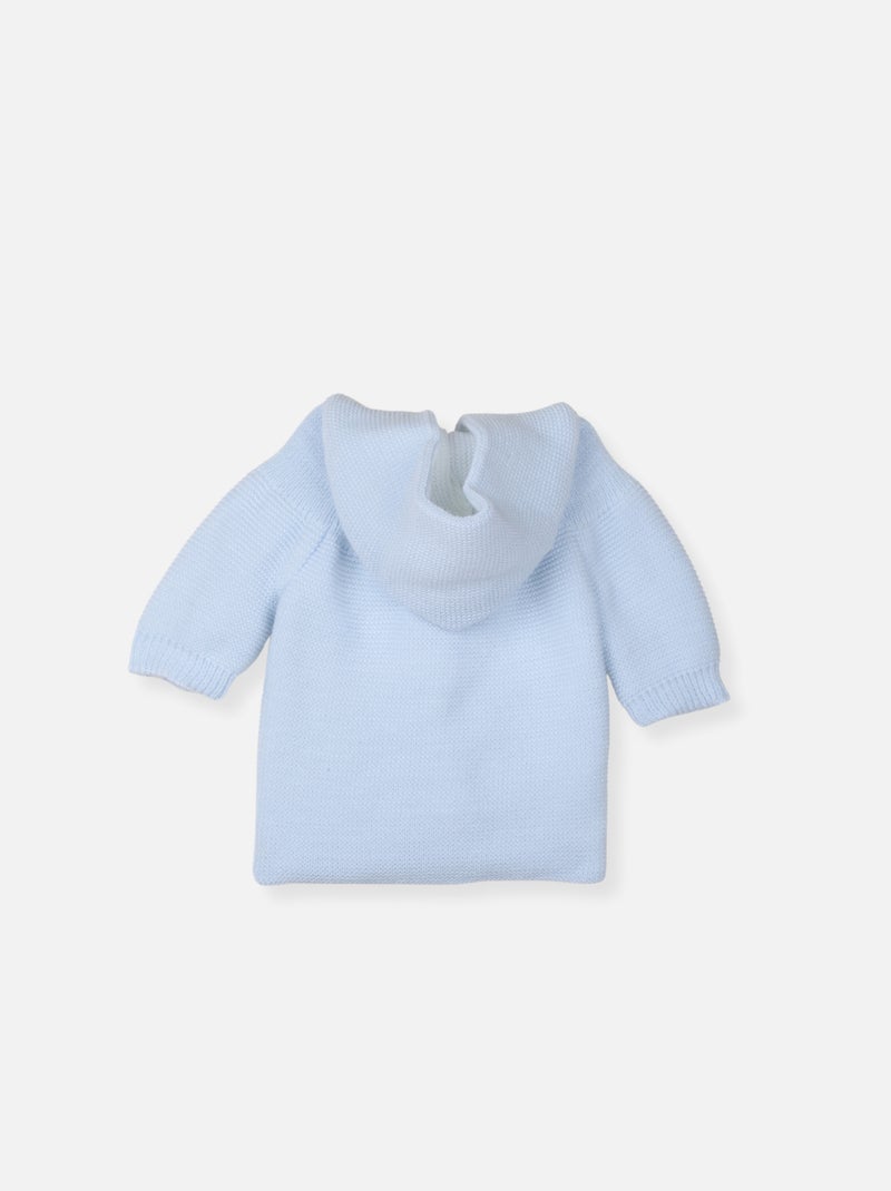 Cappottino in maglia a coste per neonato Blu - Kiabi