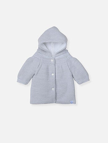 Cappottino in maglia a coste per neonato