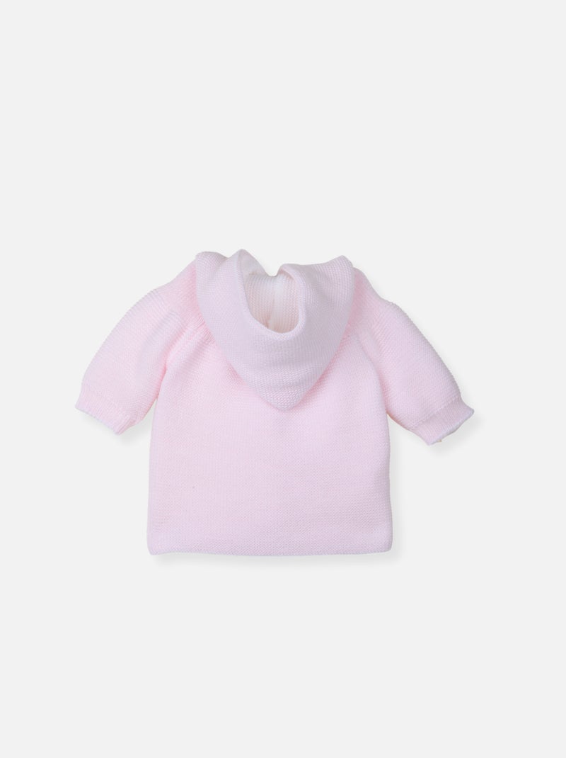 Cappottino in maglia a coste per neonato Rosa - Kiabi
