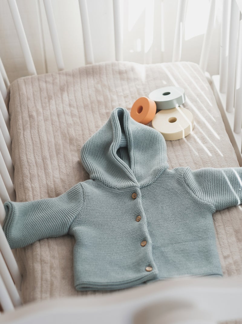 Cappottino neonato in cotone - collezione «petits chats» Verde - Kiabi
