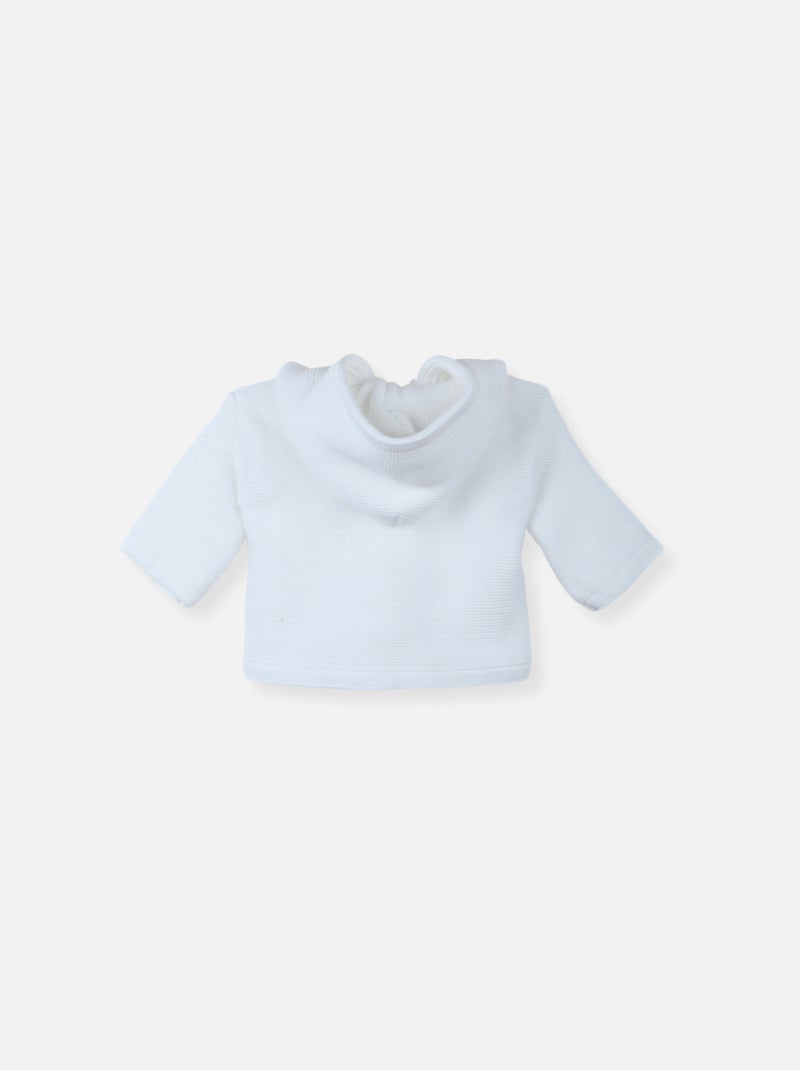 Cappottino neonato in cotone biologico Bianco - Kiabi
