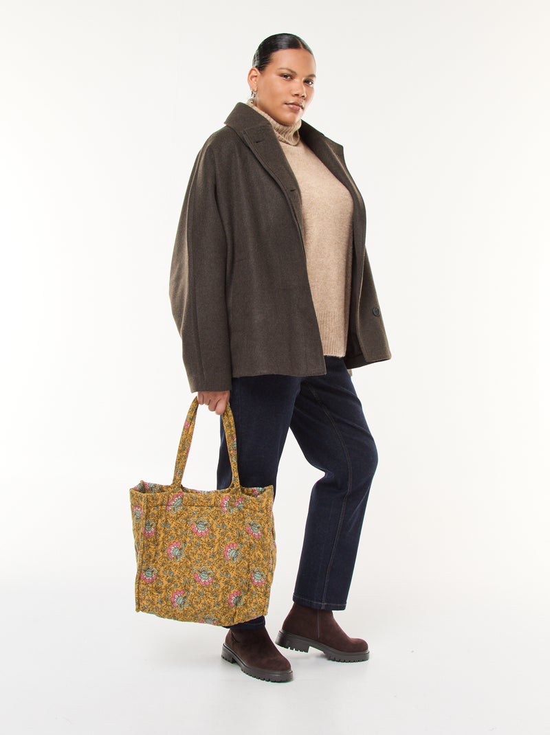 Cappotto a forma di mantella effetto lana Marrone - Kiabi