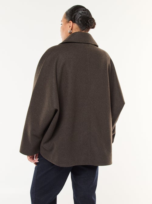 Cappotto a forma di mantella effetto lana - Kiabi