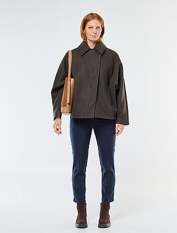 Cappotto a mantella effetto lana