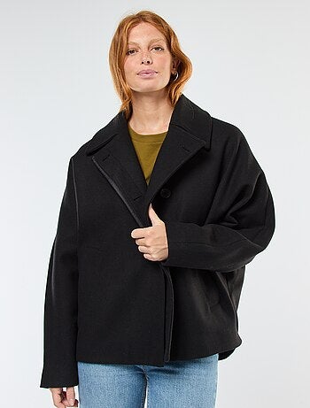 Cappotto a mantella effetto lana