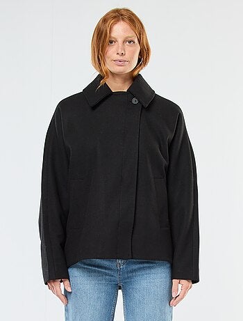 Cappotto a mantella effetto lana