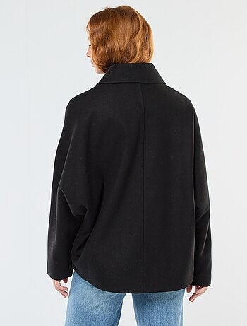 Cappotto a mantella effetto lana