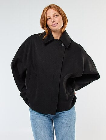 Cappotto a mantella effetto lana