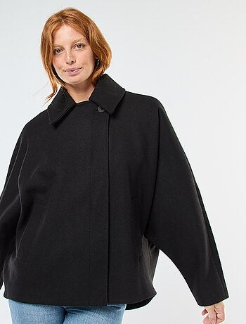 Cappotto a mantella effetto lana