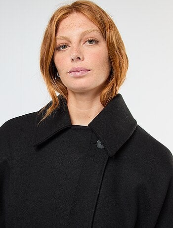 Cappotto a mantella effetto lana
