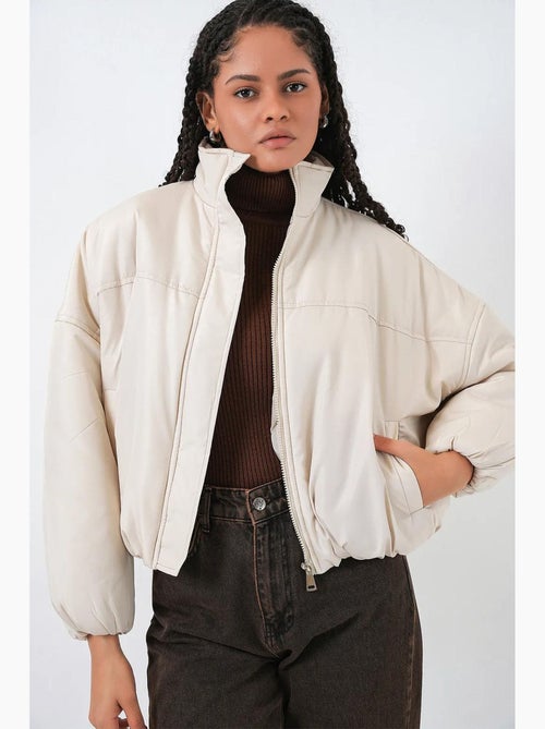 Cappotto bomber puffer spesso con colletto con zip bdart - Kiabi Cappotto bomber puffer spesso con colletto con zip bdart - Kiabi