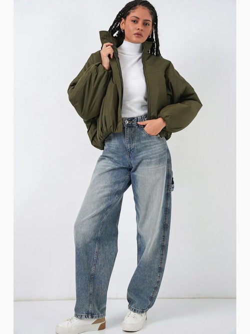 Cappotto bomber puffer spesso con colletto con zip bdart - Kiabi Cappotto bomber puffer spesso con colletto con zip bdart - Kiabi