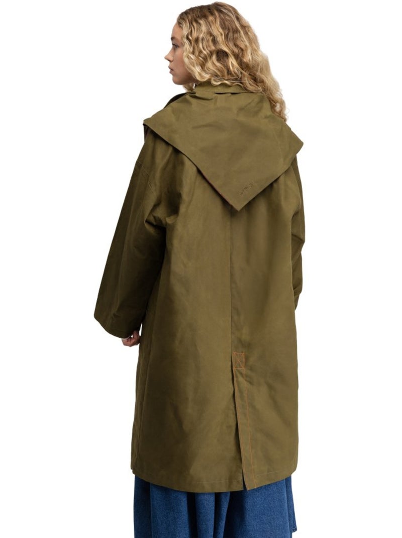 Cappotto cerato lungo da donna donna skye-w Grigio verde - Kiabi