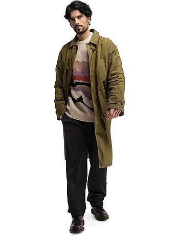 Cappotto cerato lungo da uomo uomo codium