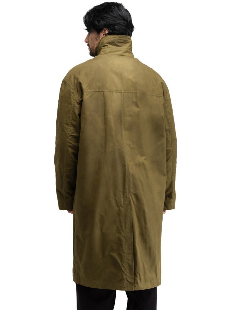 Cappotto cerato lungo da uomo uomo codium Verde - Kiabi
