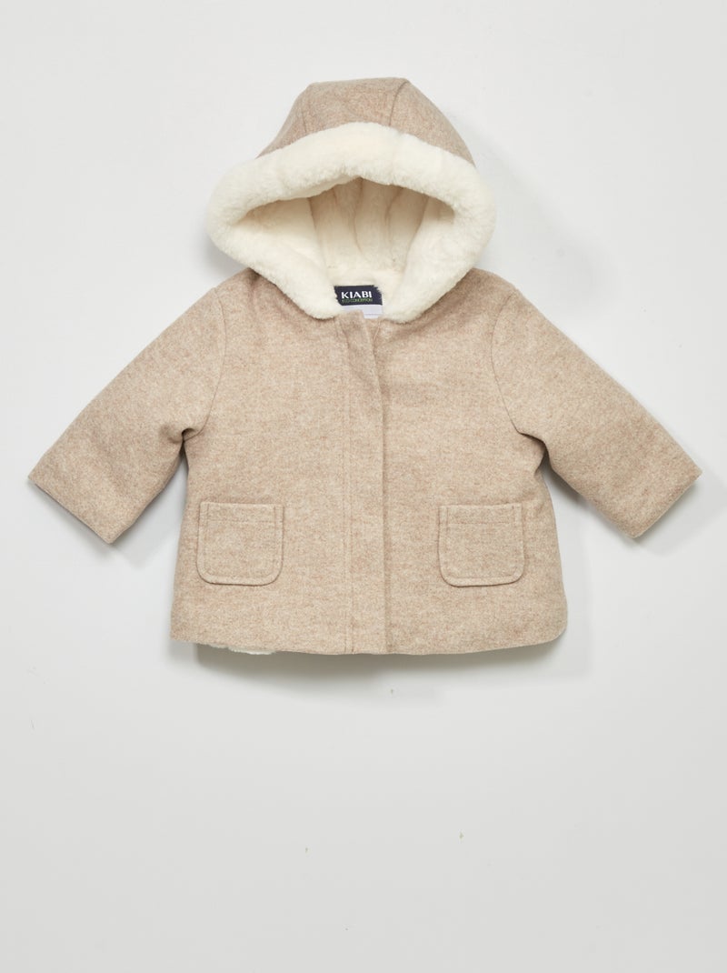 Cappotto con cappuccio BEIGE - Kiabi
