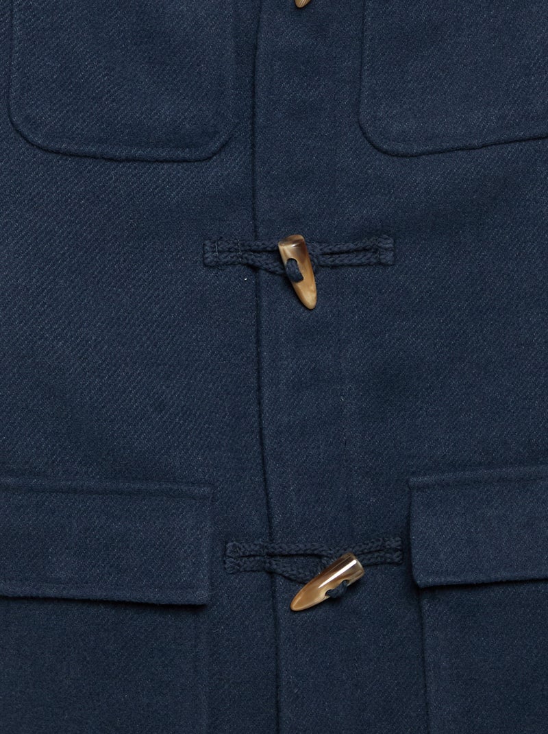 Cappotto con cappuccio e alamari Blu - Kiabi