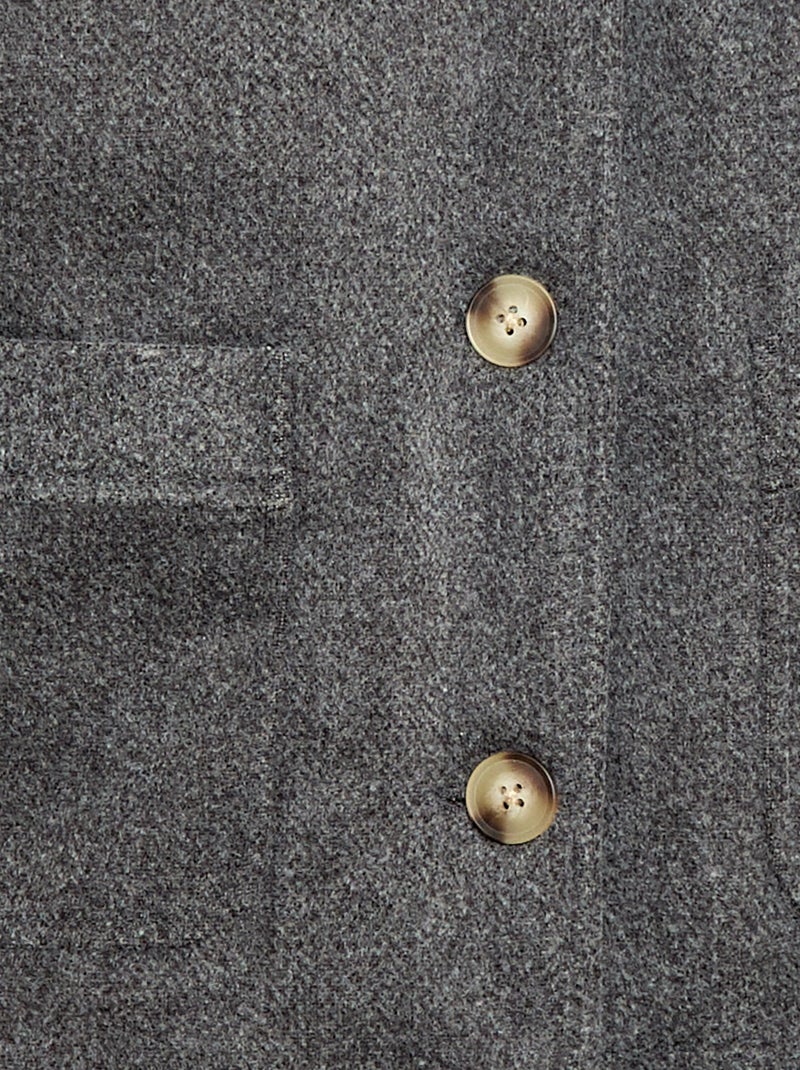 Cappotto con cappuccio effetto lana Grigio - Kiabi