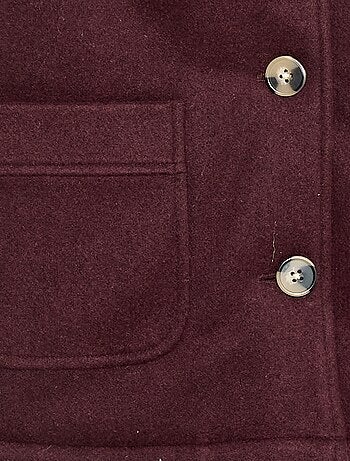 Cappotto con cappuccio effetto lana