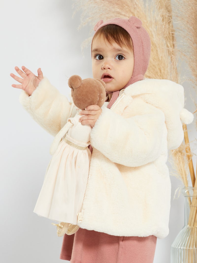 Cappotto con cappuccio foderato BIANCO - Kiabi