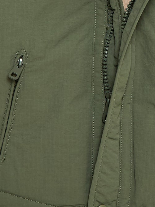 Cappotto con cappuccio foderato in ecopelliccia - Kiabi