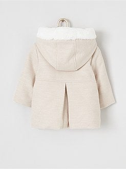 Cappotto con cappuccio in pelliccia sintetica - Kiabi