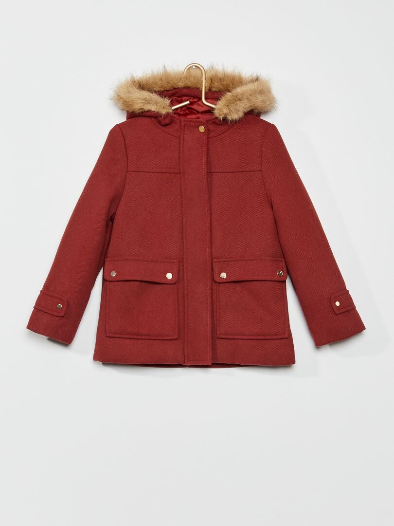 Giacca Invernale Bambina - In Pelliccia Sintetica, Rosa, Con Cappuccio, Per Età 2-10 Anni - Foto 5