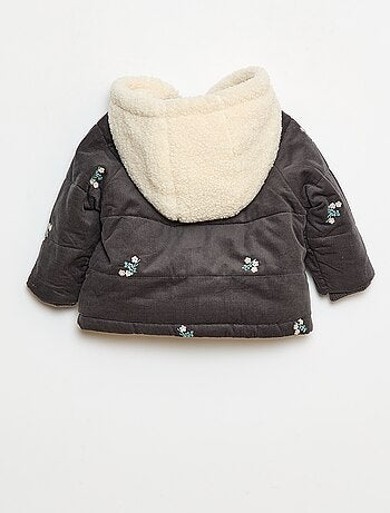 Cappotto con cappuccio in velluto