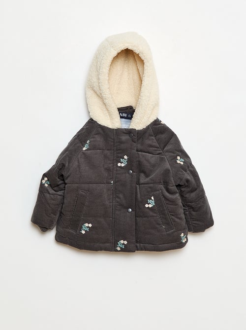 Cappotto con cappuccio in velluto - Kiabi