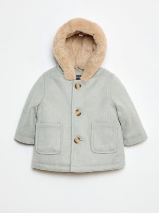 Cappotto con cappuccio morbido