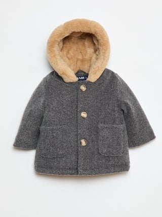 Cappotto con cappuccio morbido