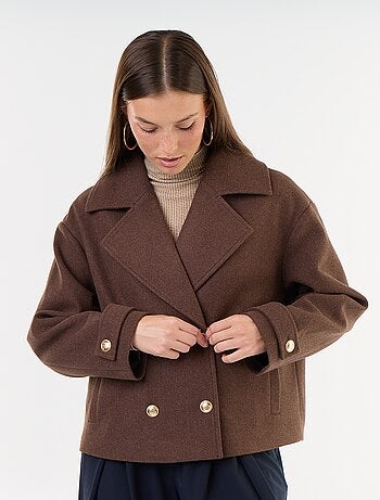 Cappotto corto doppiopetto