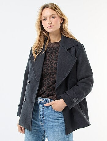 Cappotto corto effetto lana