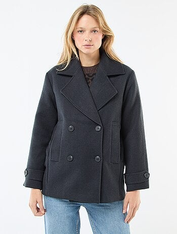 Cappotto corto effetto lana